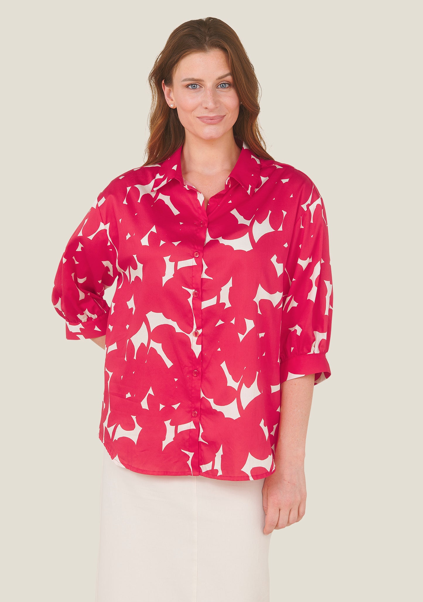 CHEMISIER CHANI OMBRES ROUGE