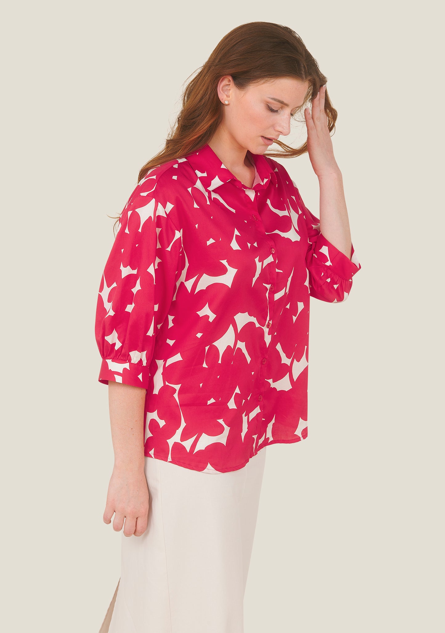 CHEMISIER CHANI OMBRES ROUGE