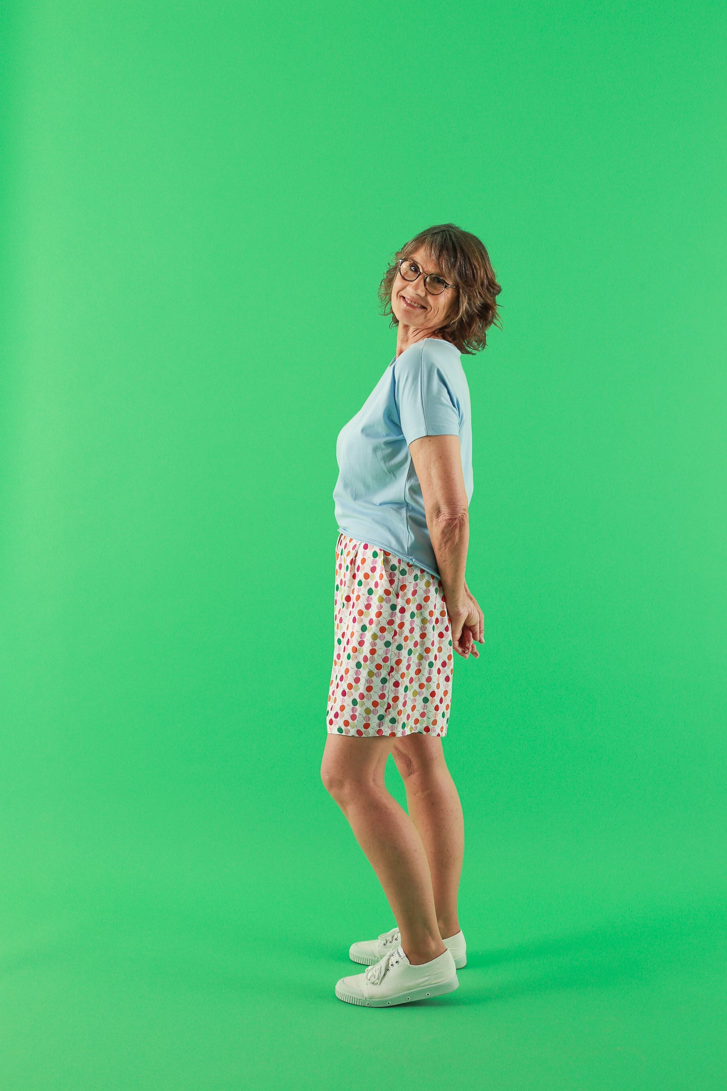 SHORT CHENETTE ROND ROUGE