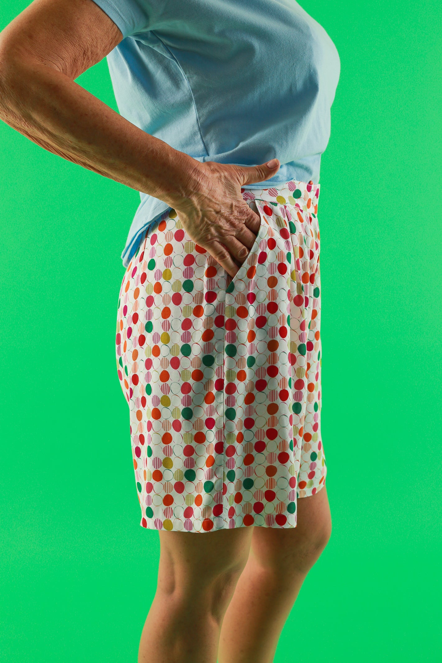 SHORT CHENETTE ROND ROUGE