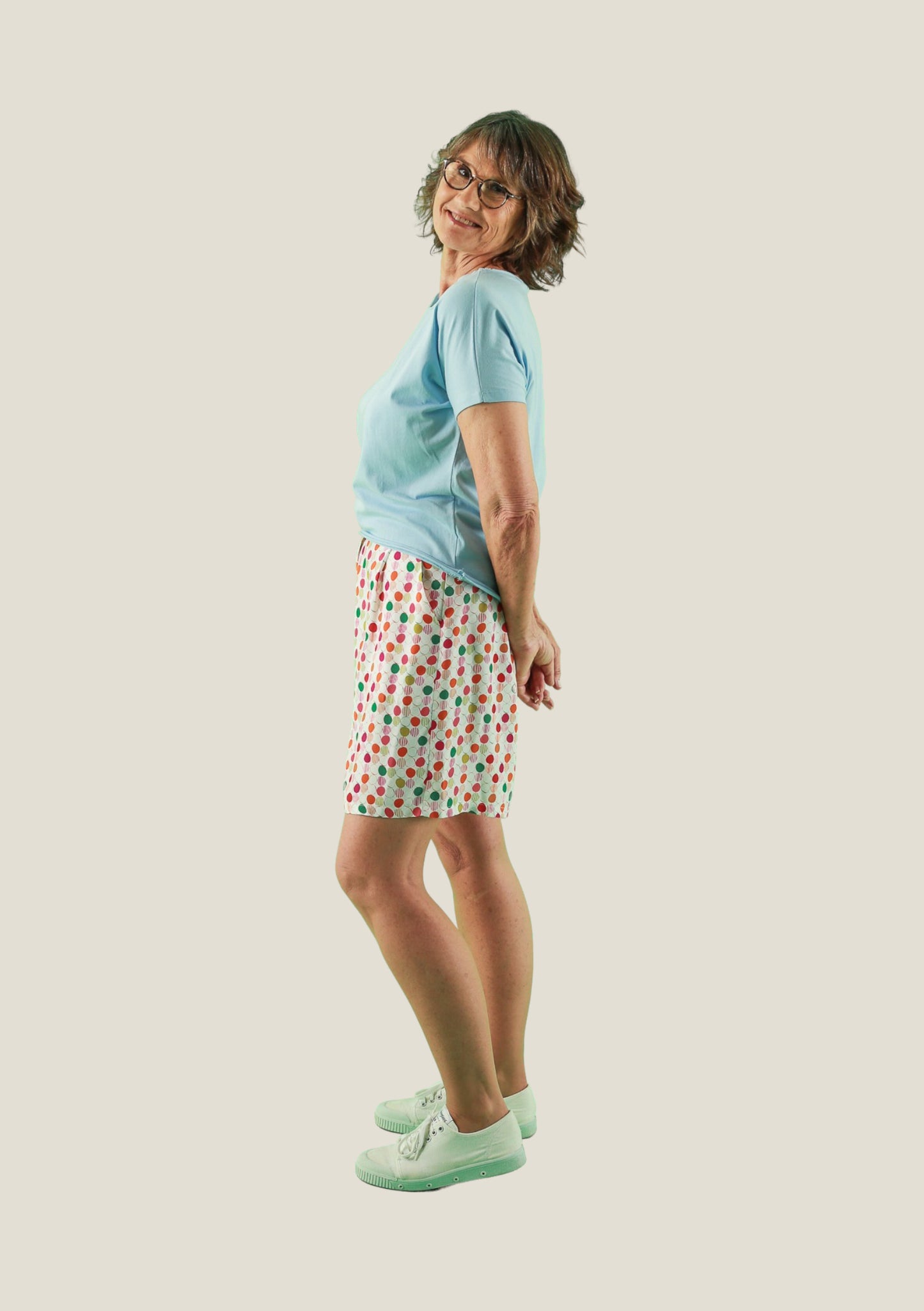 SHORT CHENETTE ROND ROUGE