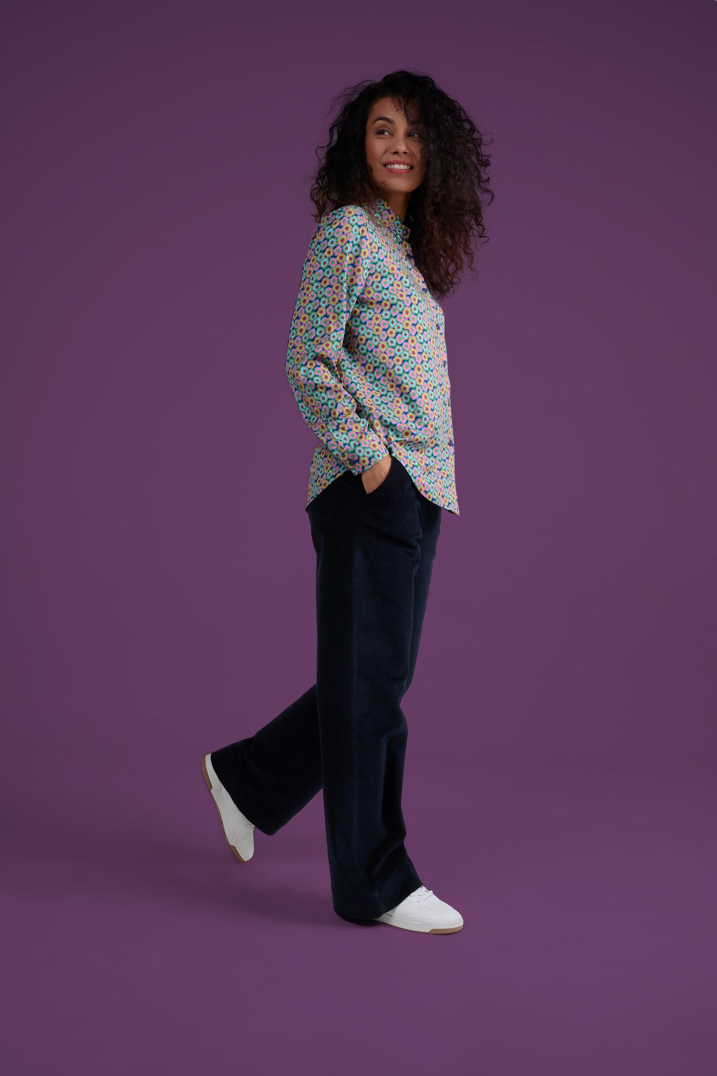 CHEMISE CHERIE FLOWERPOWER MULTICOLORE