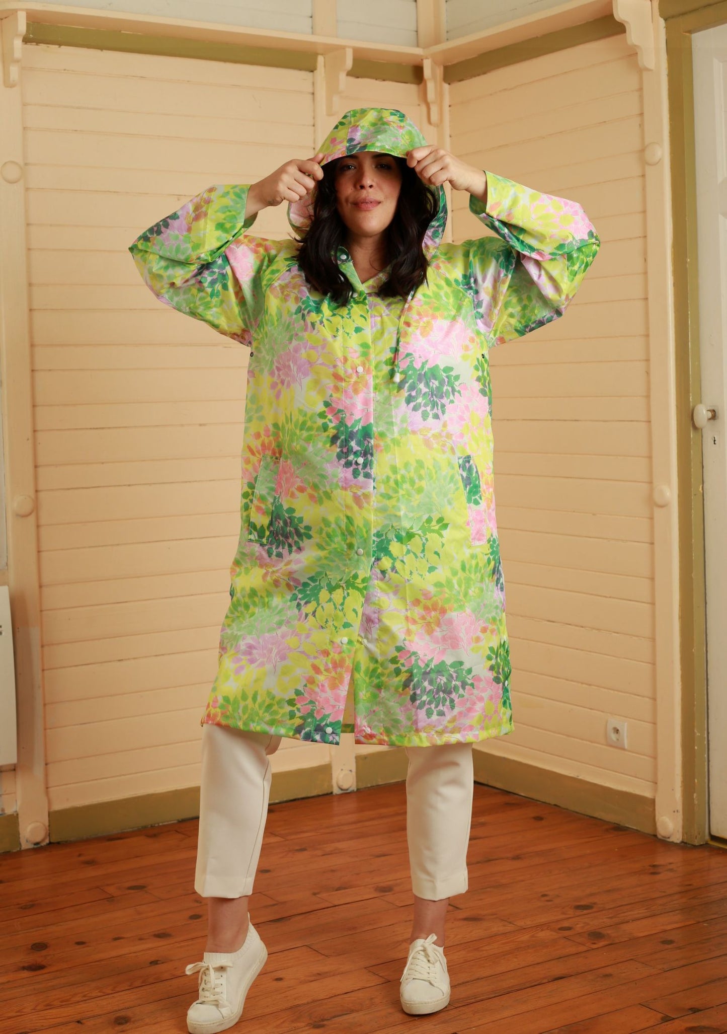IMPERMÉABLE IMPER FEUILLAGE JAUNE