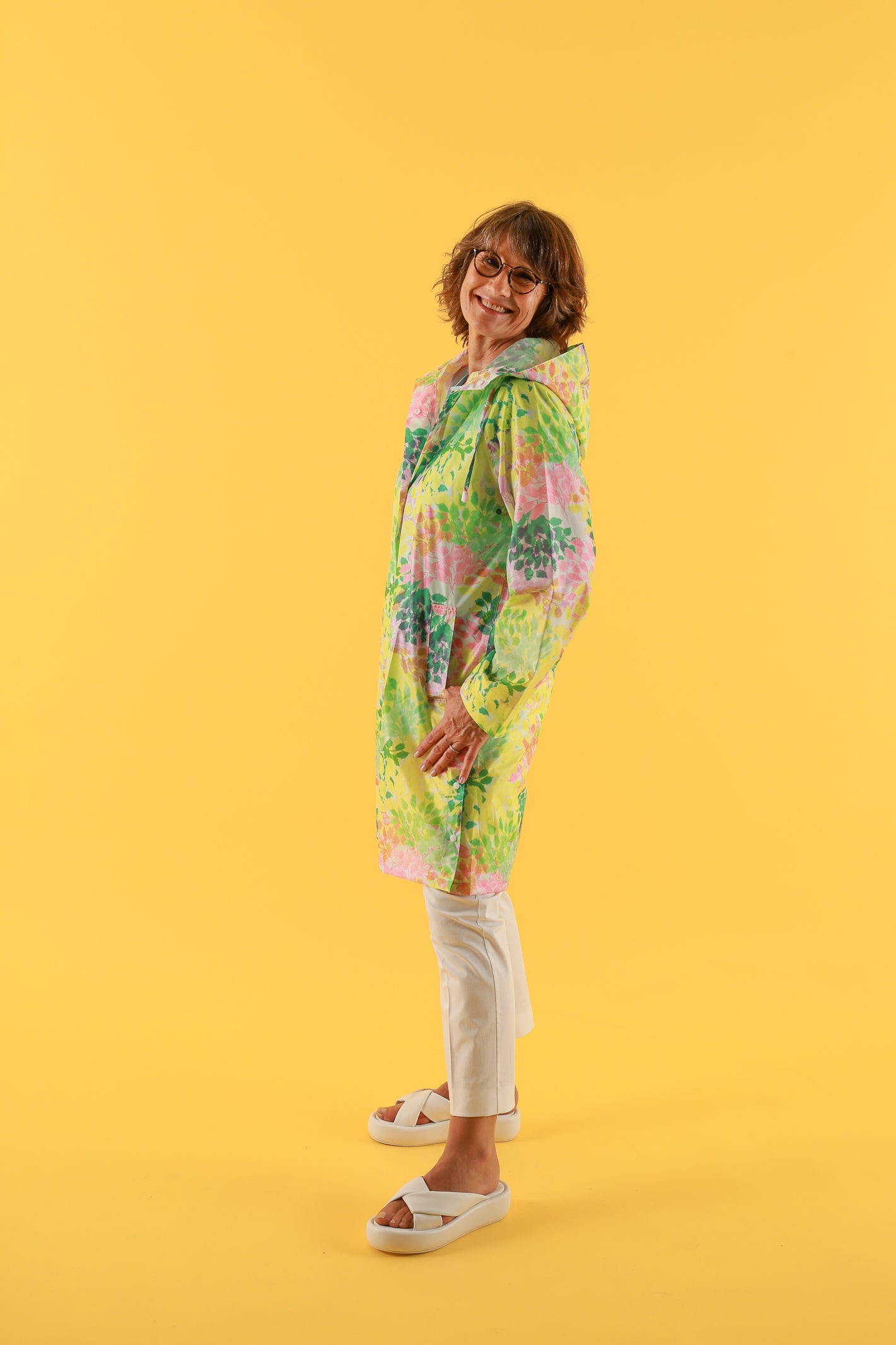 IMPERMÉABLE IMPER FEUILLAGE JAUNE