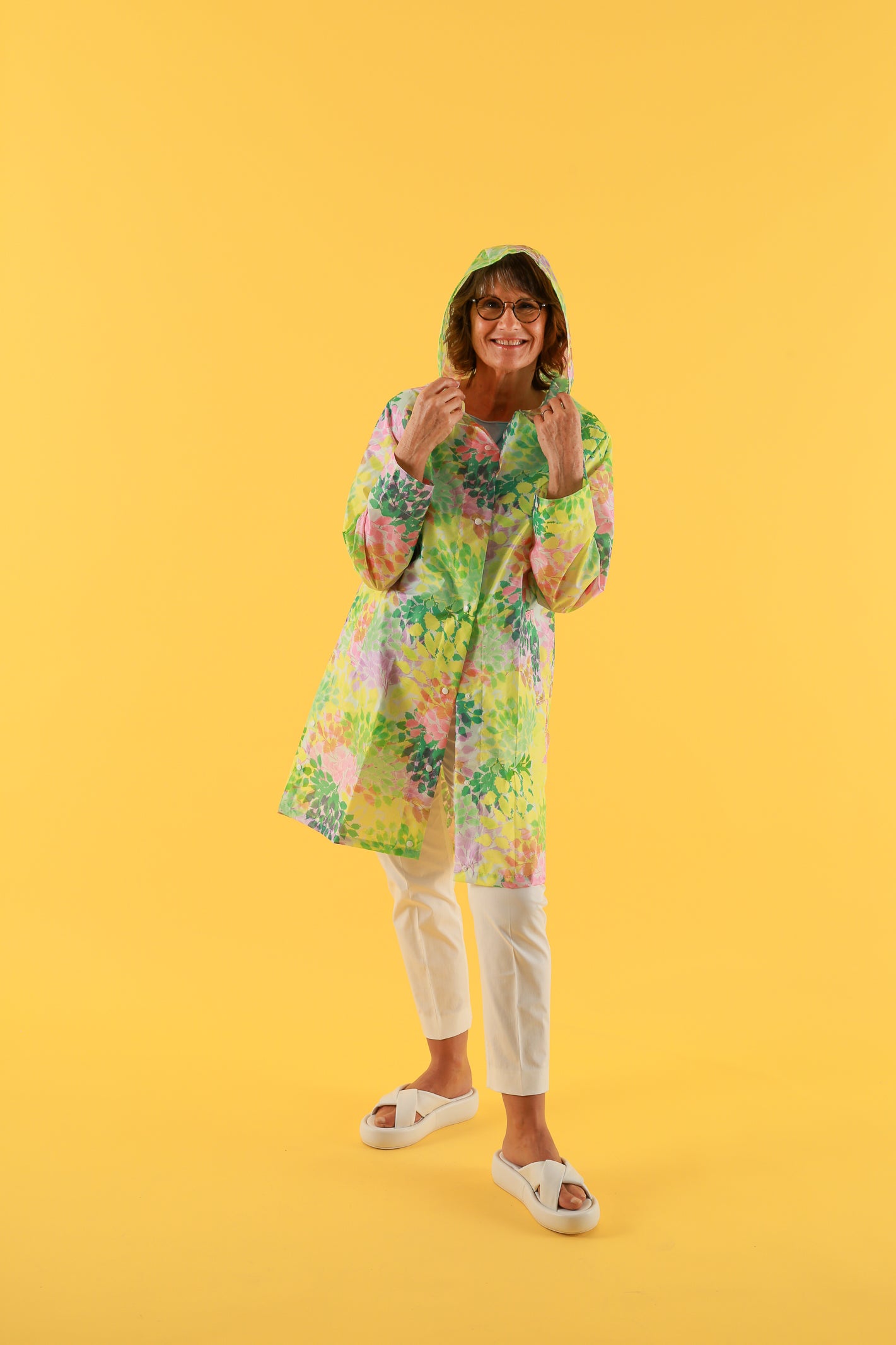 IMPERMÉABLE IMPER FEUILLAGE JAUNE