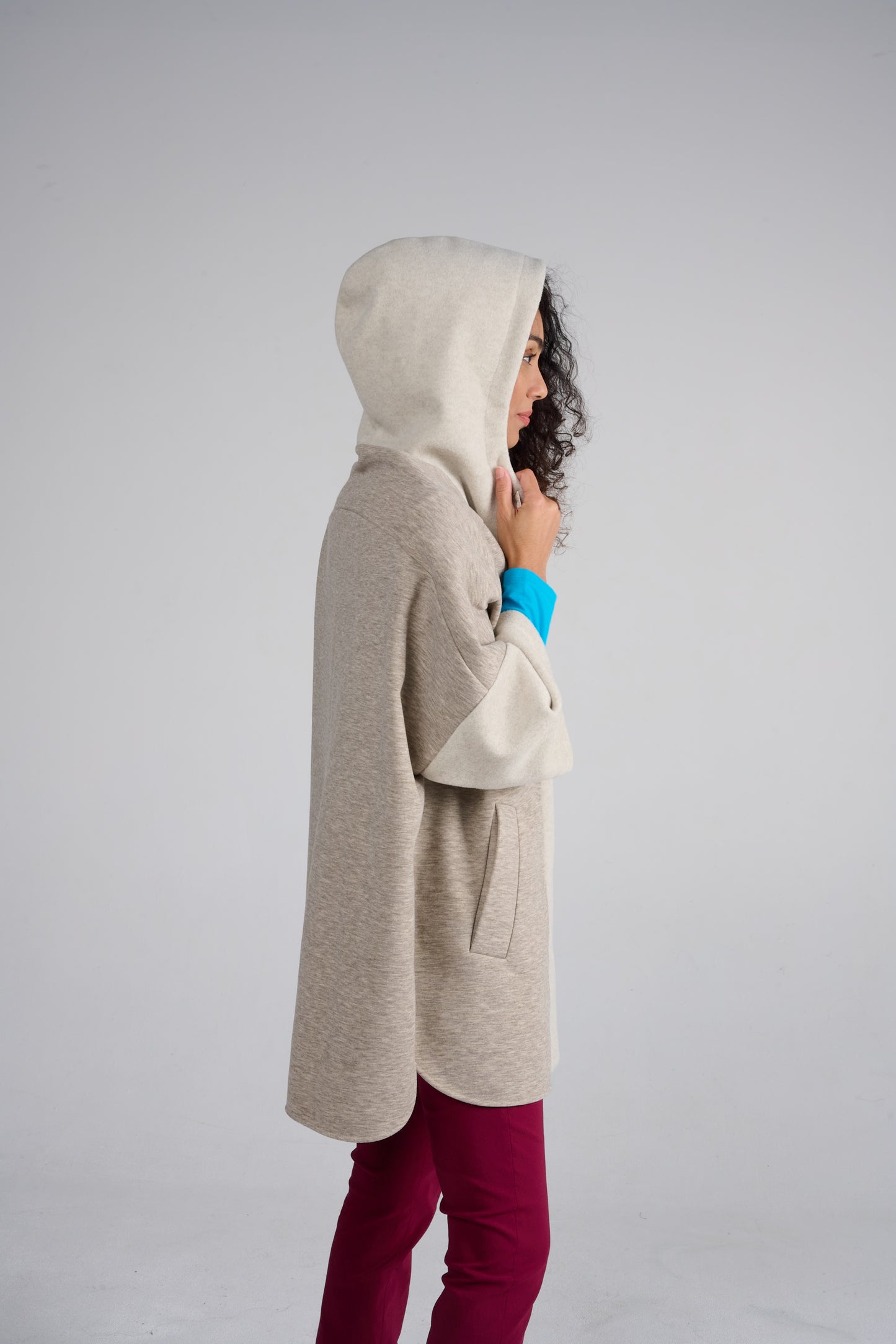 MANTEAU MONCHO UNI ECRU