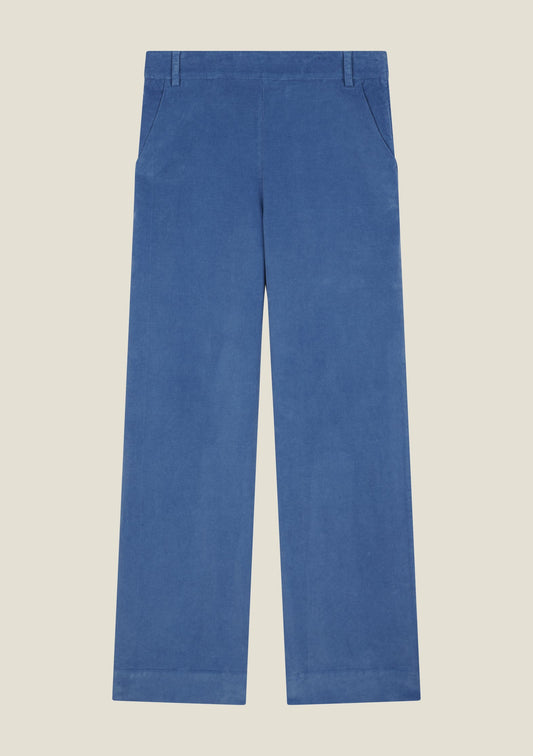 PANTALON PAULINE UNI BLEU GRIS