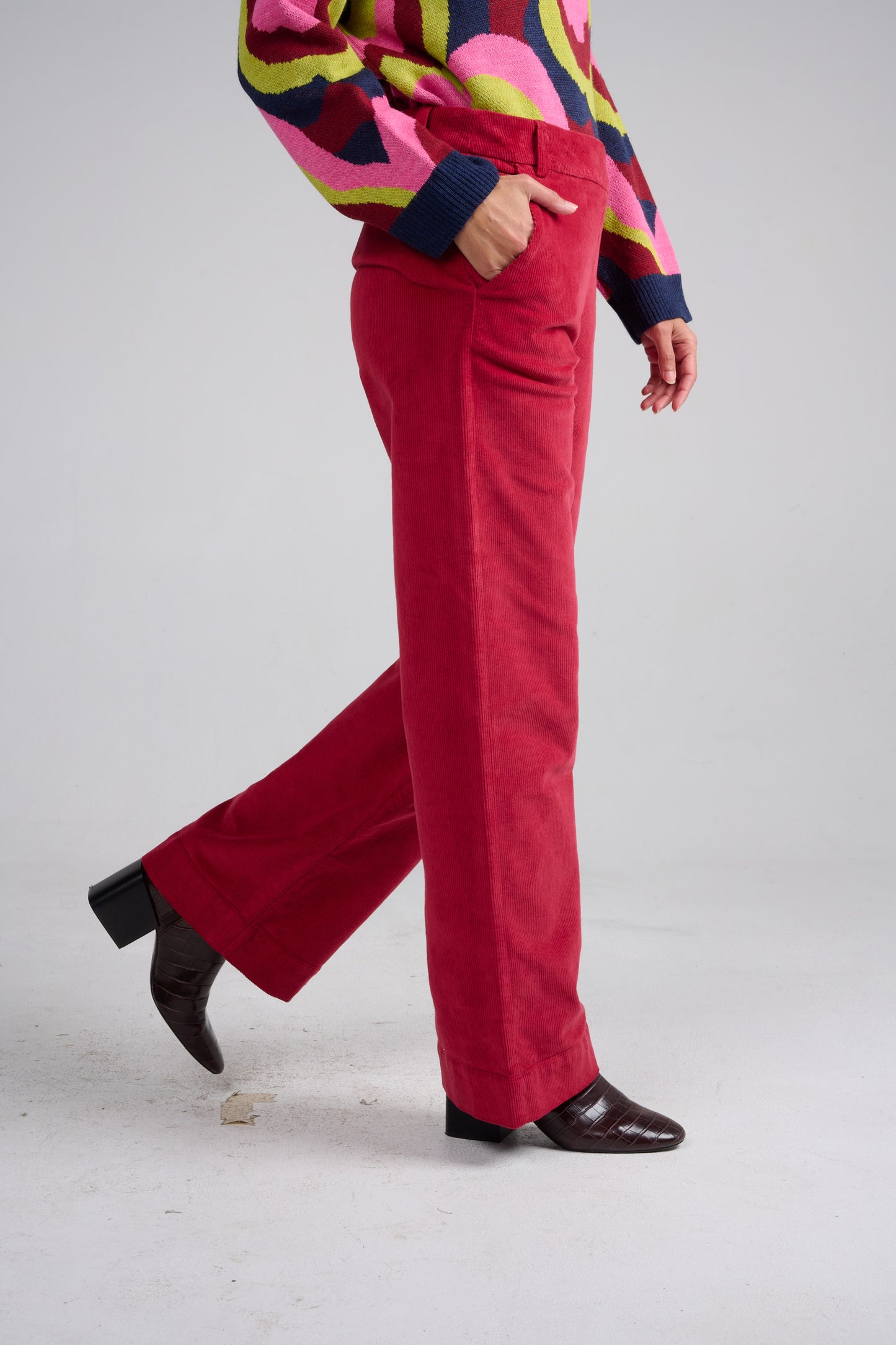 PANTALON PELIN UNI BORDEAUX