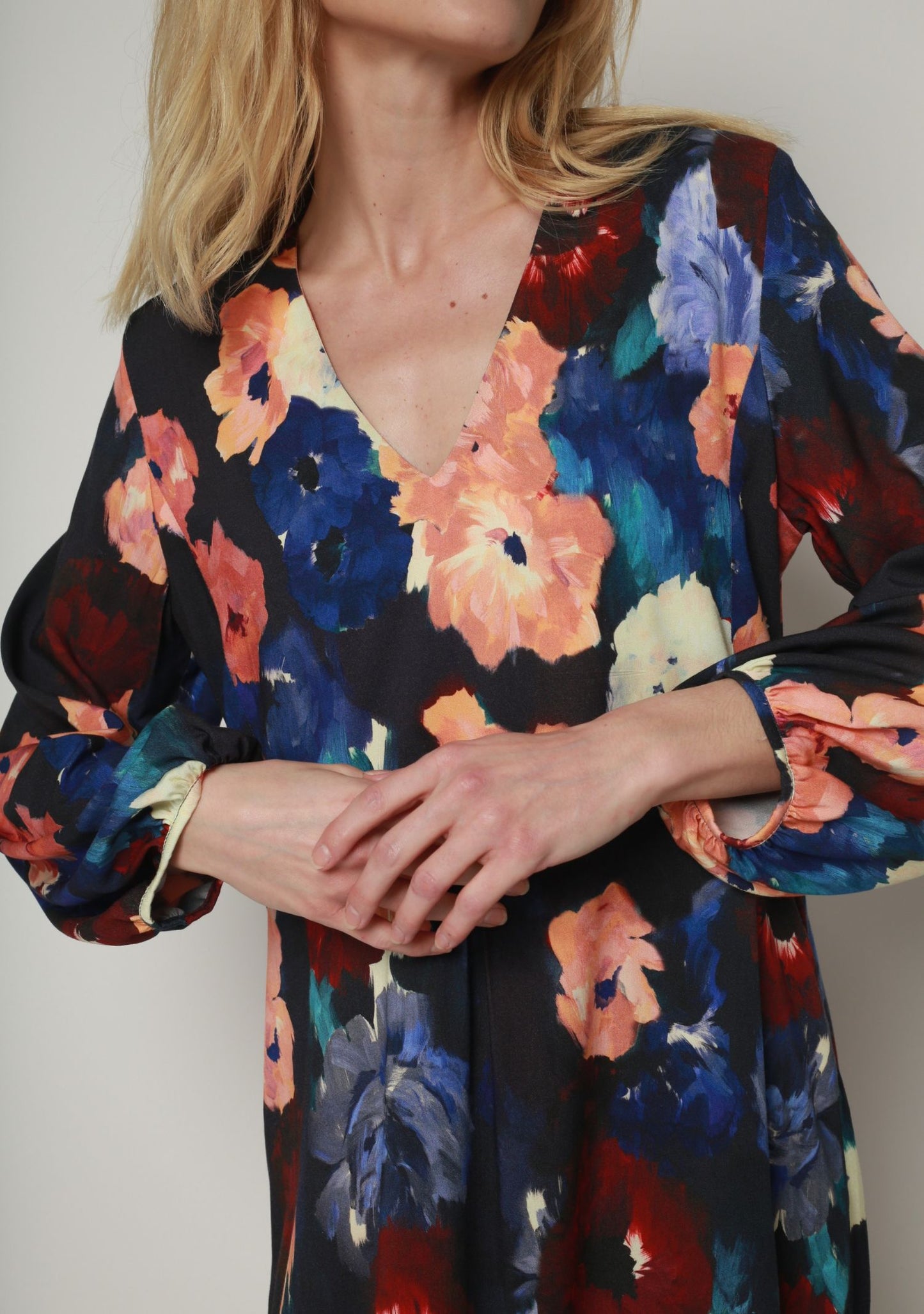 ROBE RACOR FLEURS DHIVER CORAIL