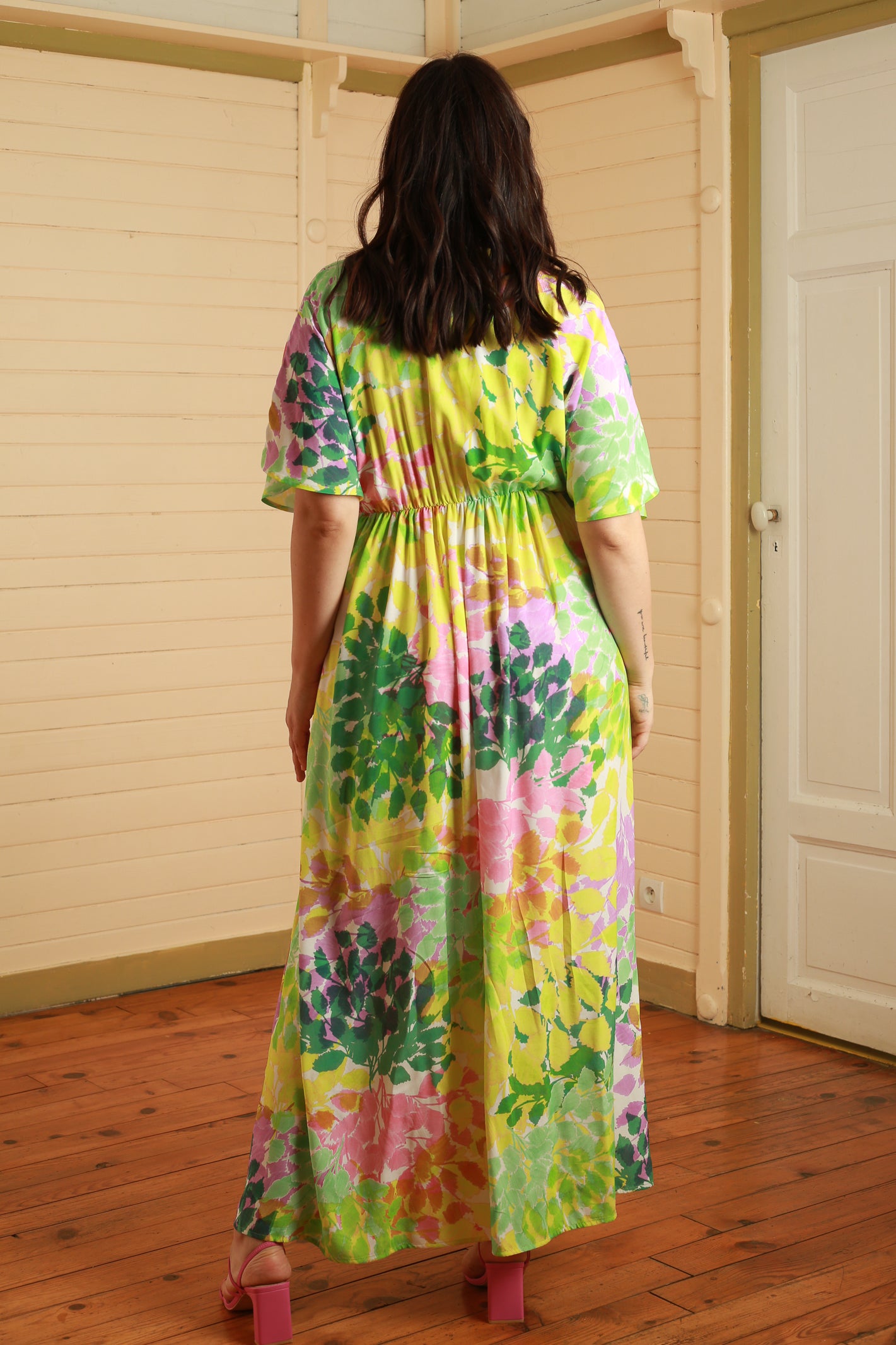 ROBE RAIDA FEUILLAGE JAUNE