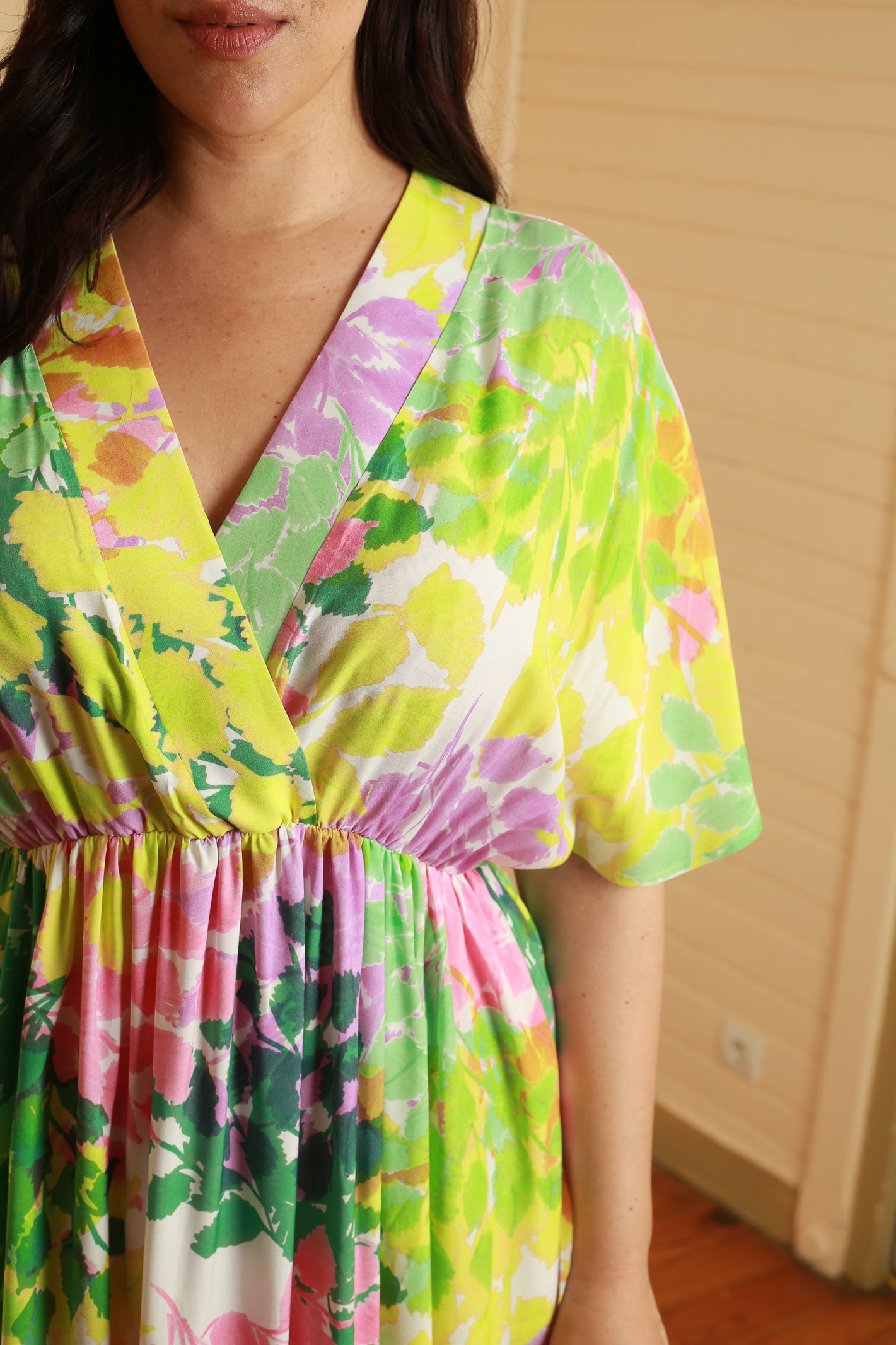 ROBE RAIDA FEUILLAGE JAUNE