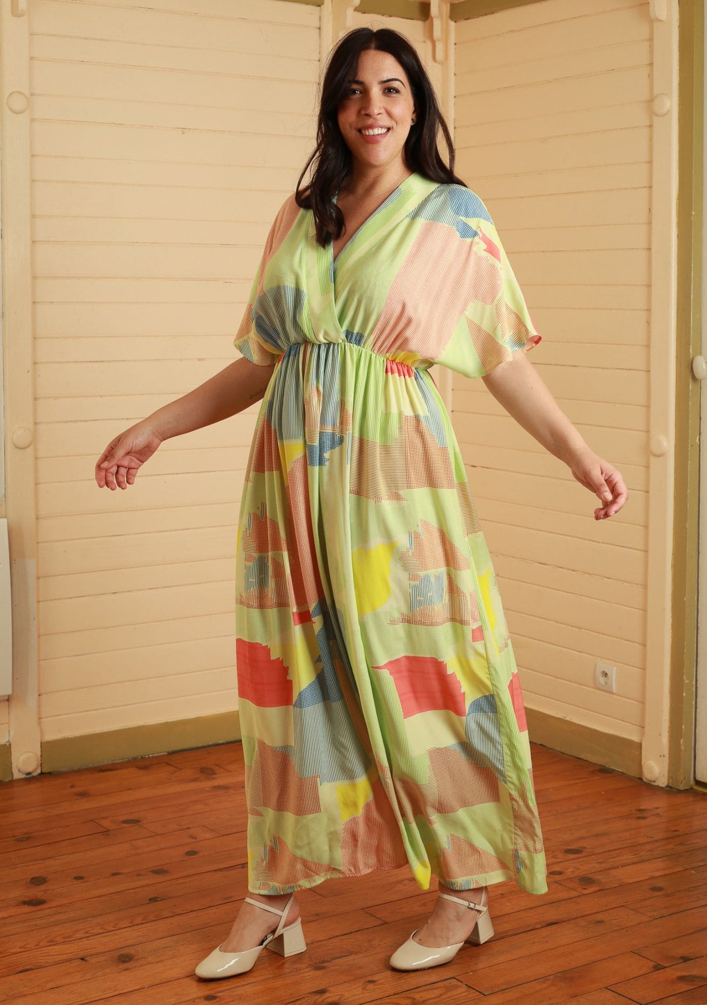 ROBE RAIDA PAPIER JAUNE