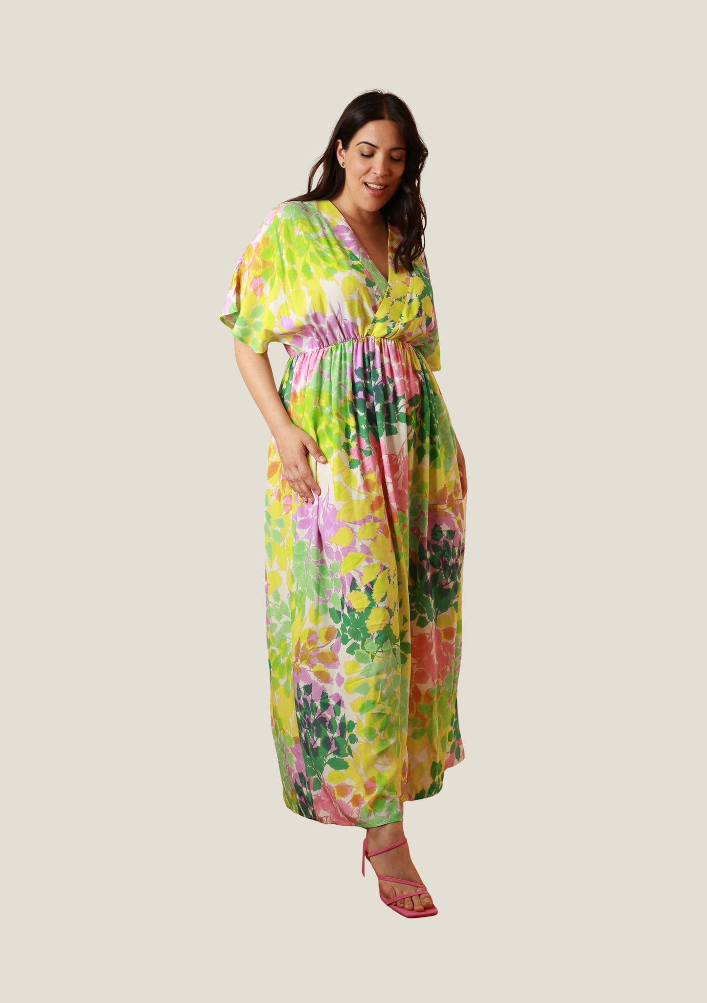 ROBE RAIDA FEUILLAGE JAUNE