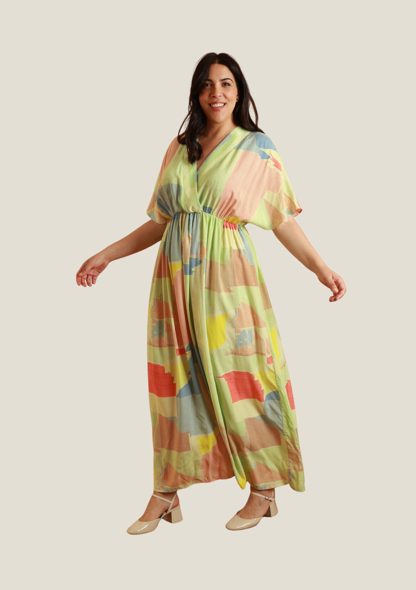 ROBE RAIDA PAPIER JAUNE