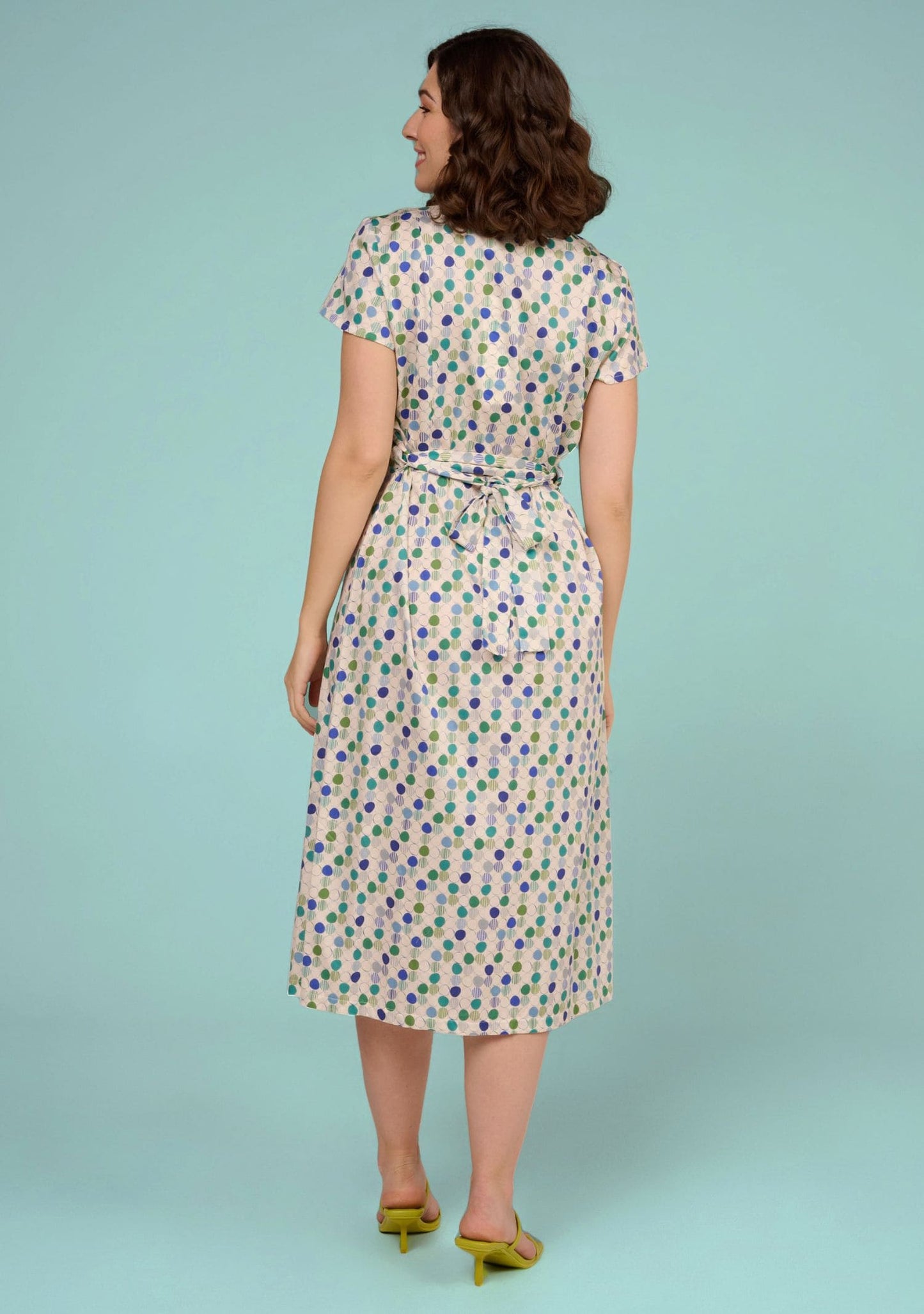 ROBE ROMANE ROND MULTIBLEU