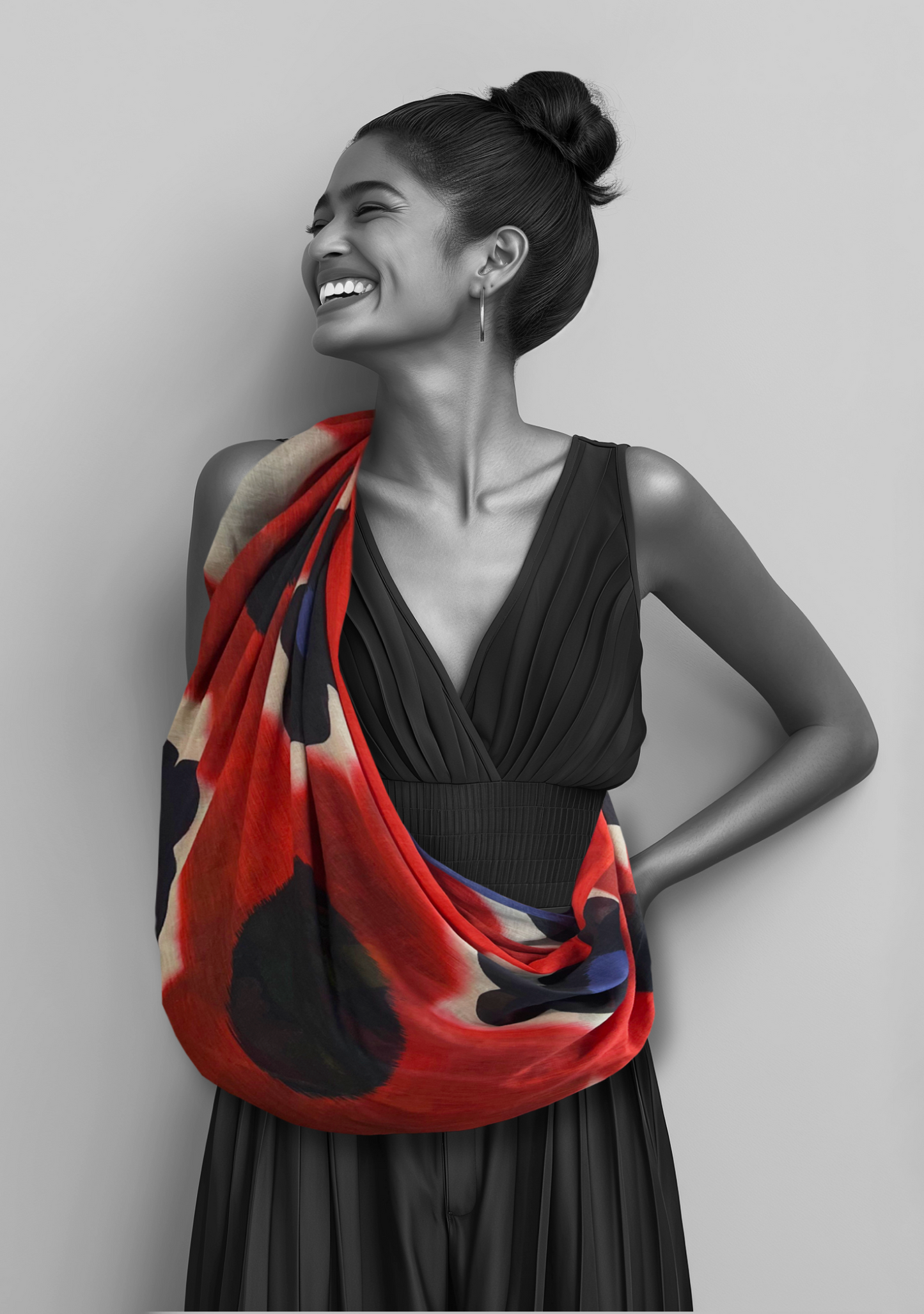 FOULARD TWIGGY ROUGE