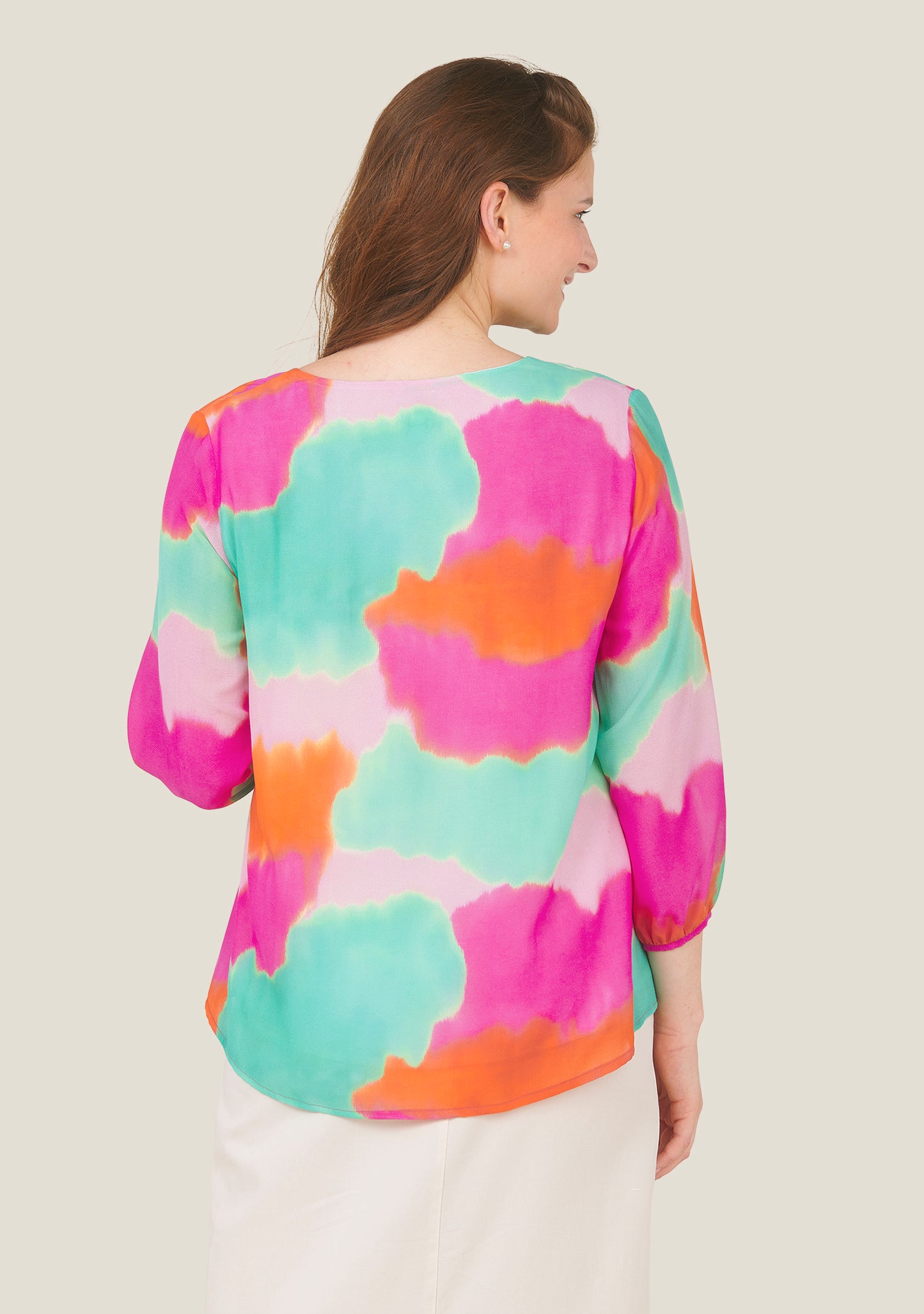 BLOUSE TALO NUAGES ROSE