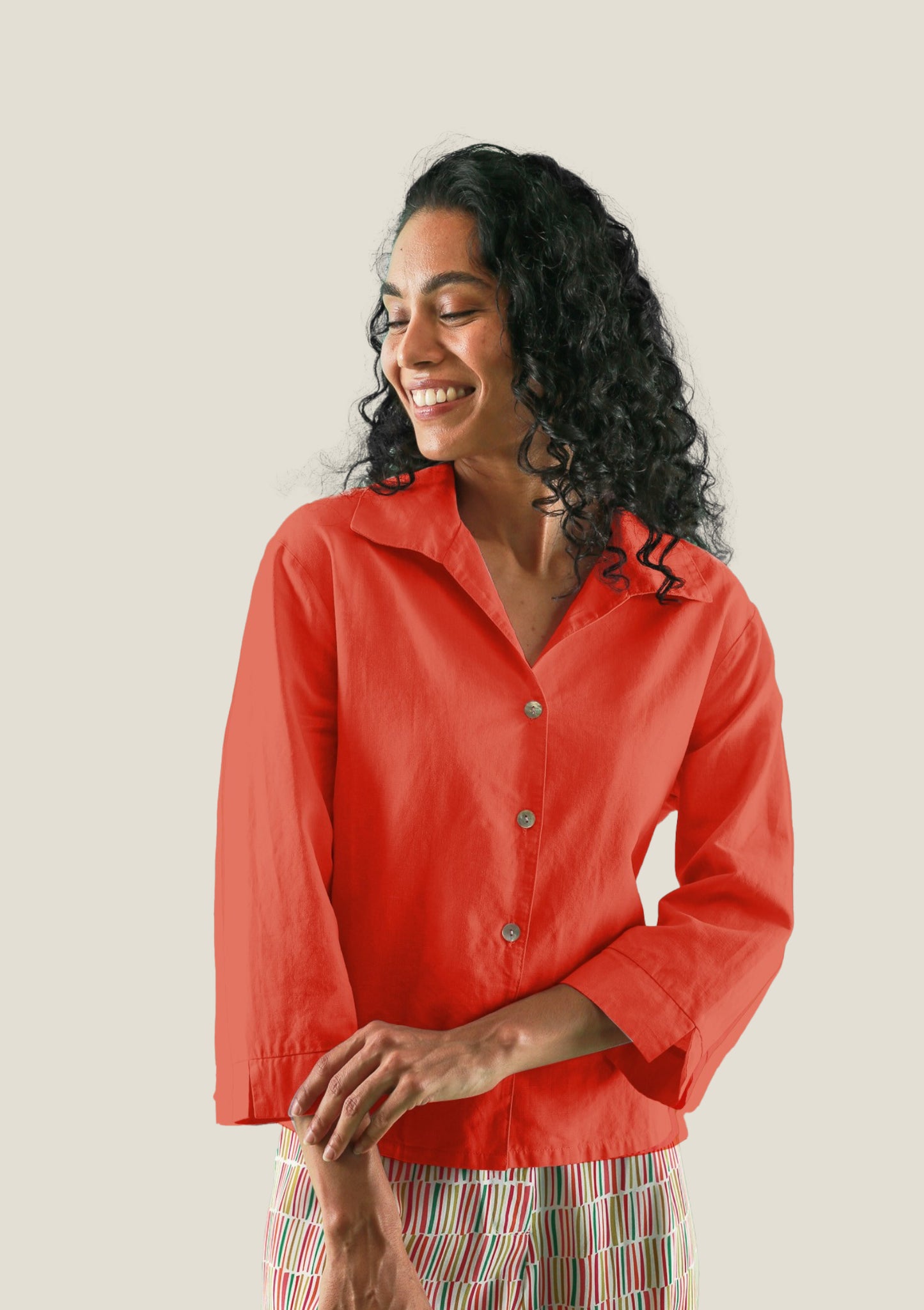 CHEMISIER TINGA UNI ROUGE