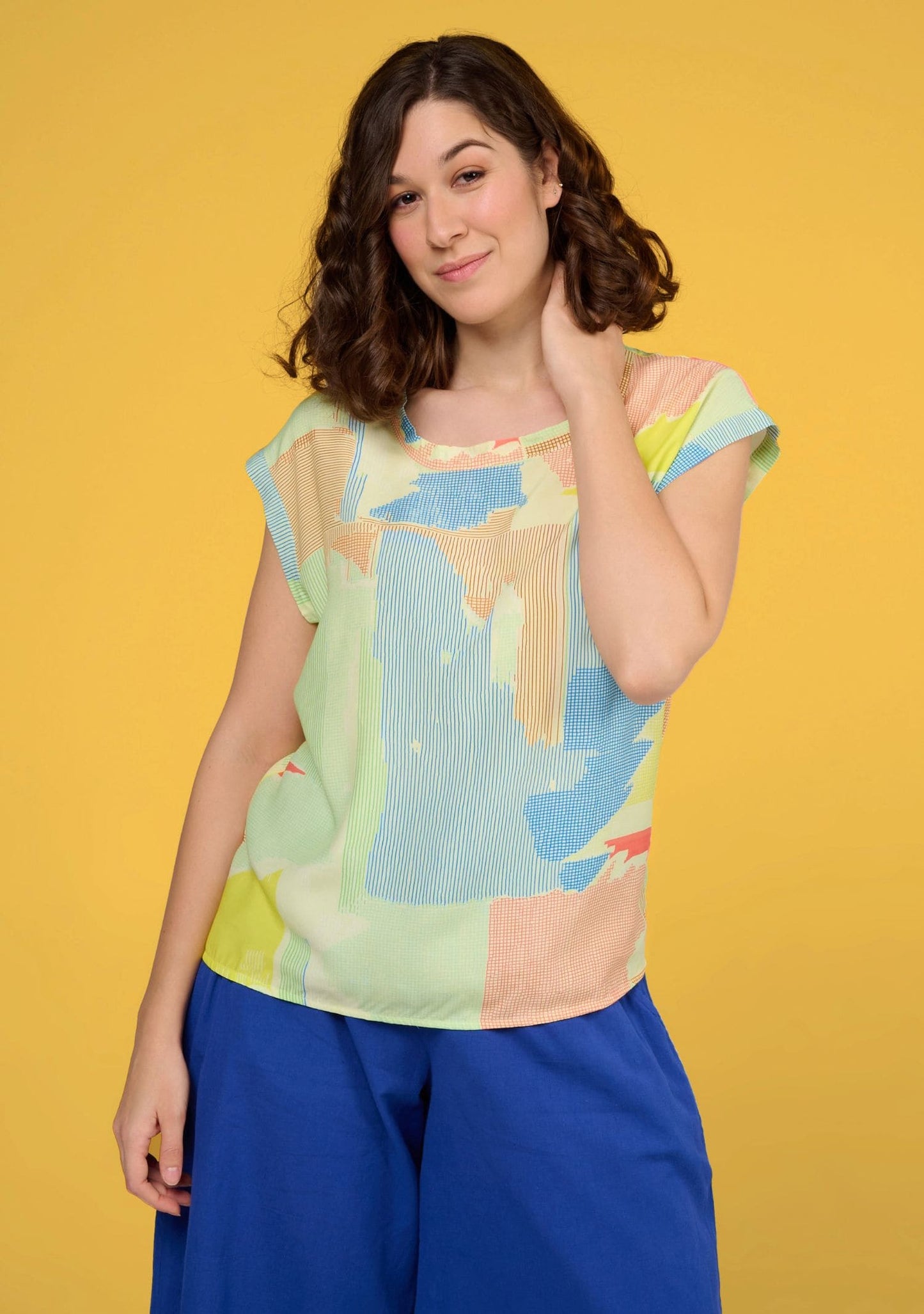 BLOUSE TOPSA PAPIER JAUNE