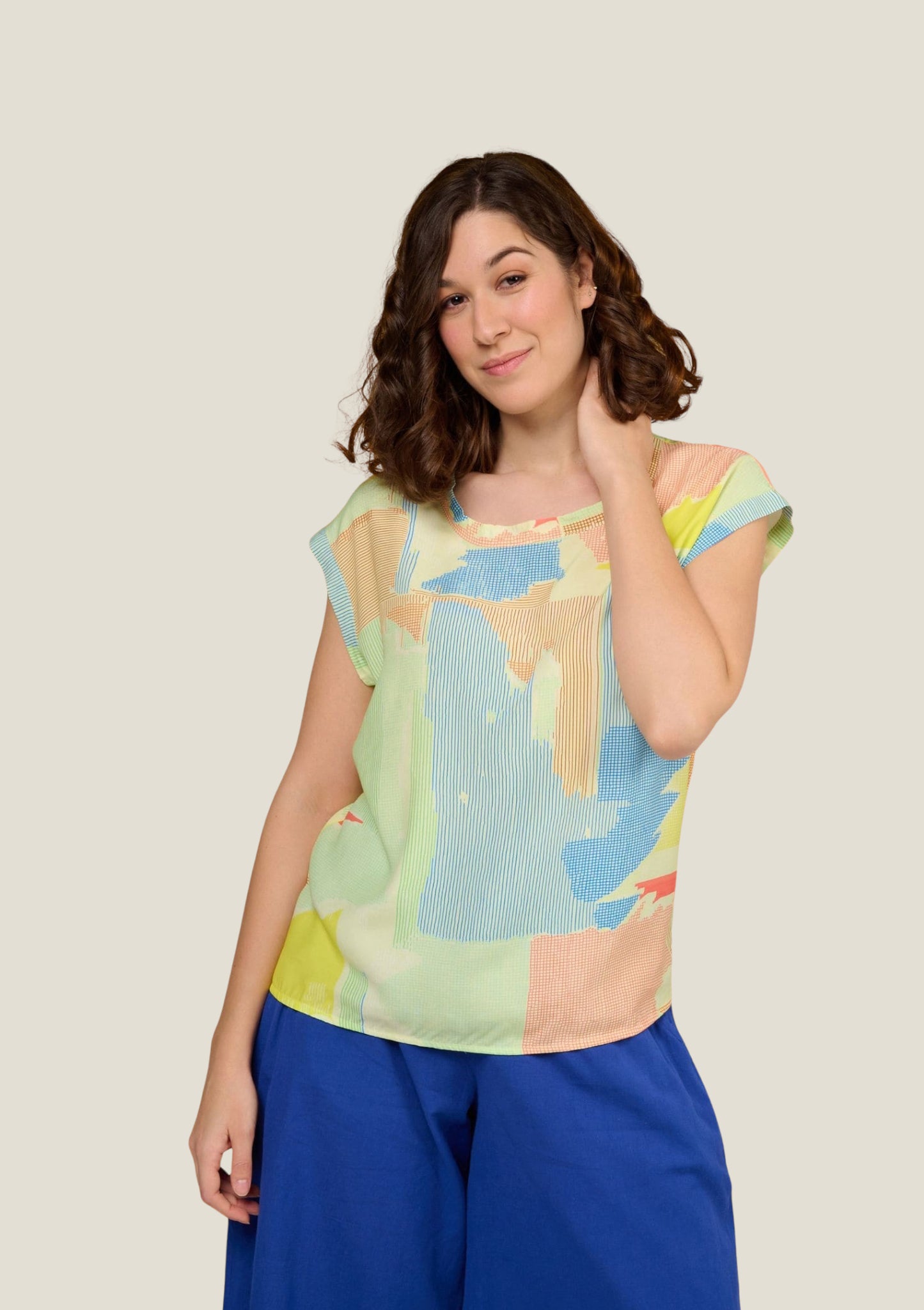 BLOUSE TOPSA PAPIER JAUNE