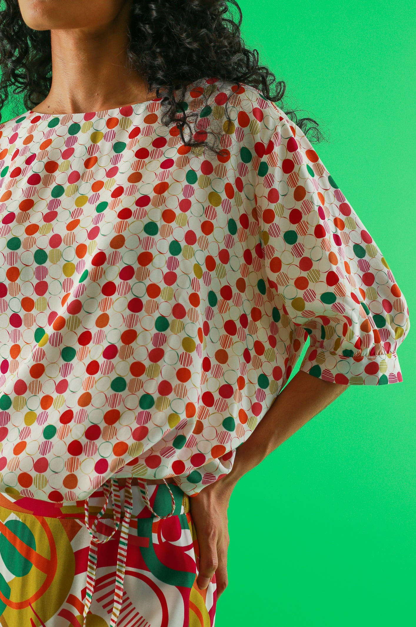BLOUSE TORID ROND MULTIROUGE