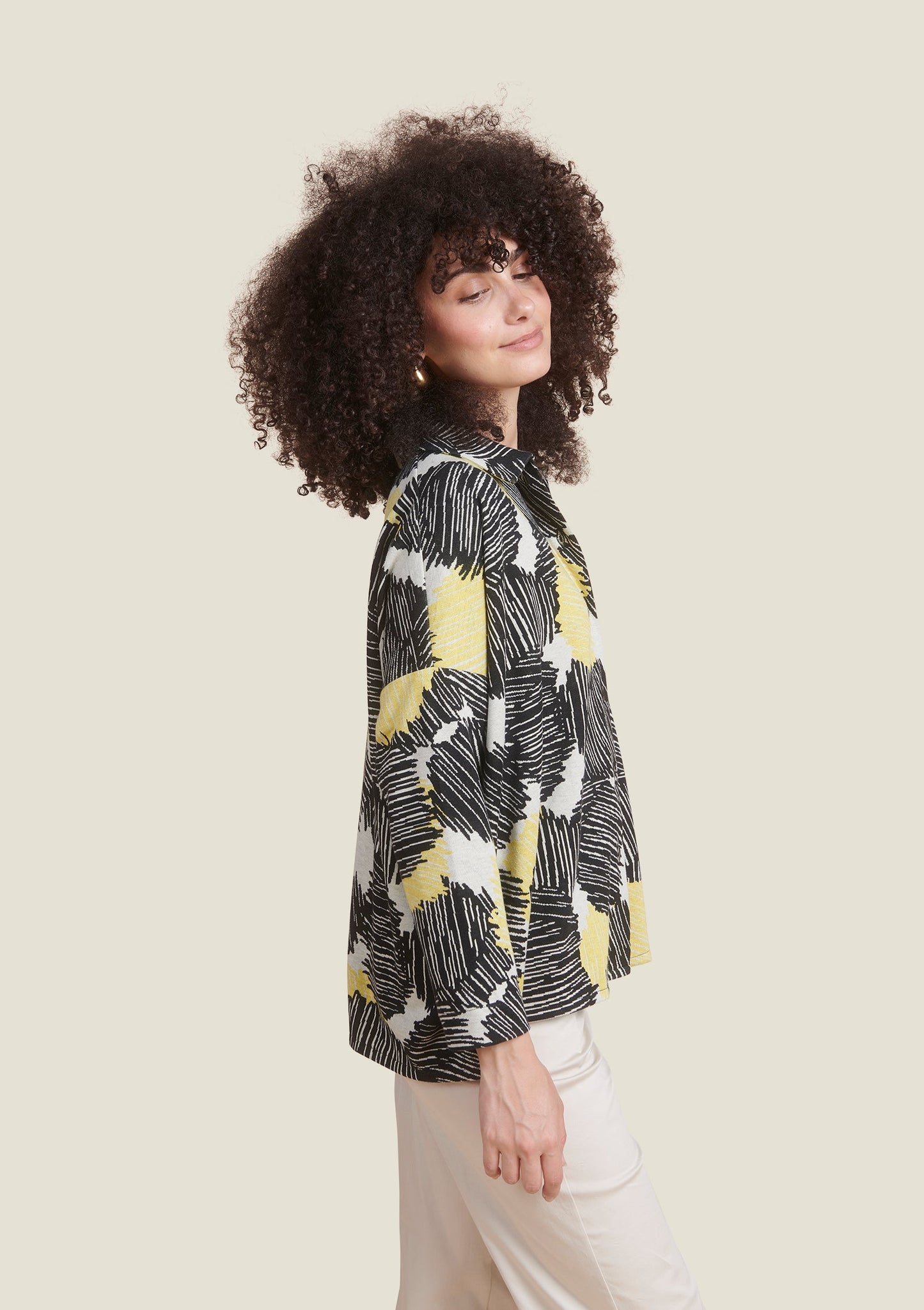 CHEMISE CIRIL RATURES JAUNE