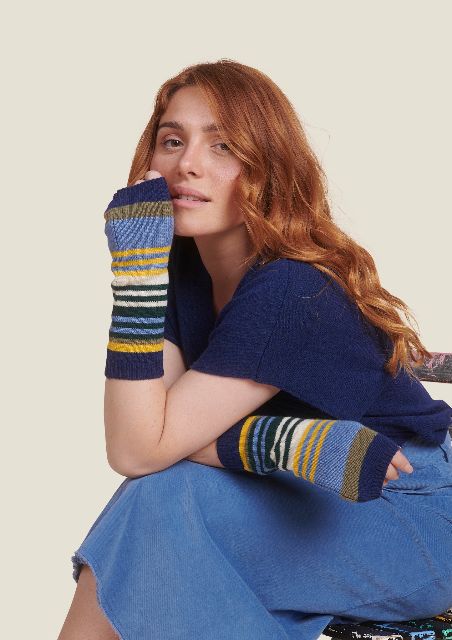 MITAINES MITA RAYE BLEU