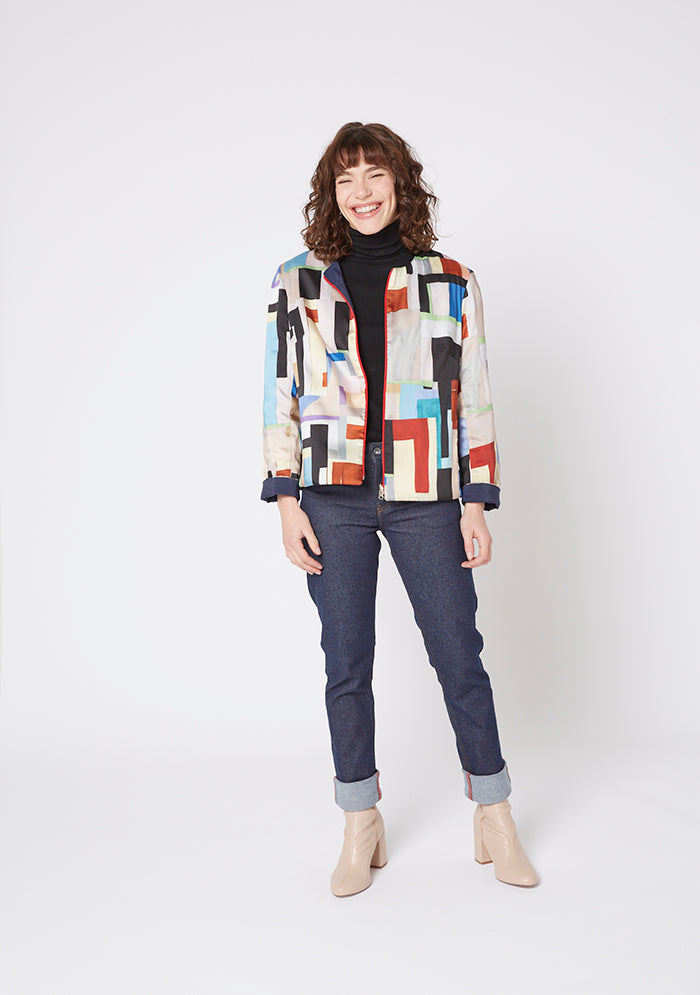 VESTE REVERSIBLE VAMAT CUBISME