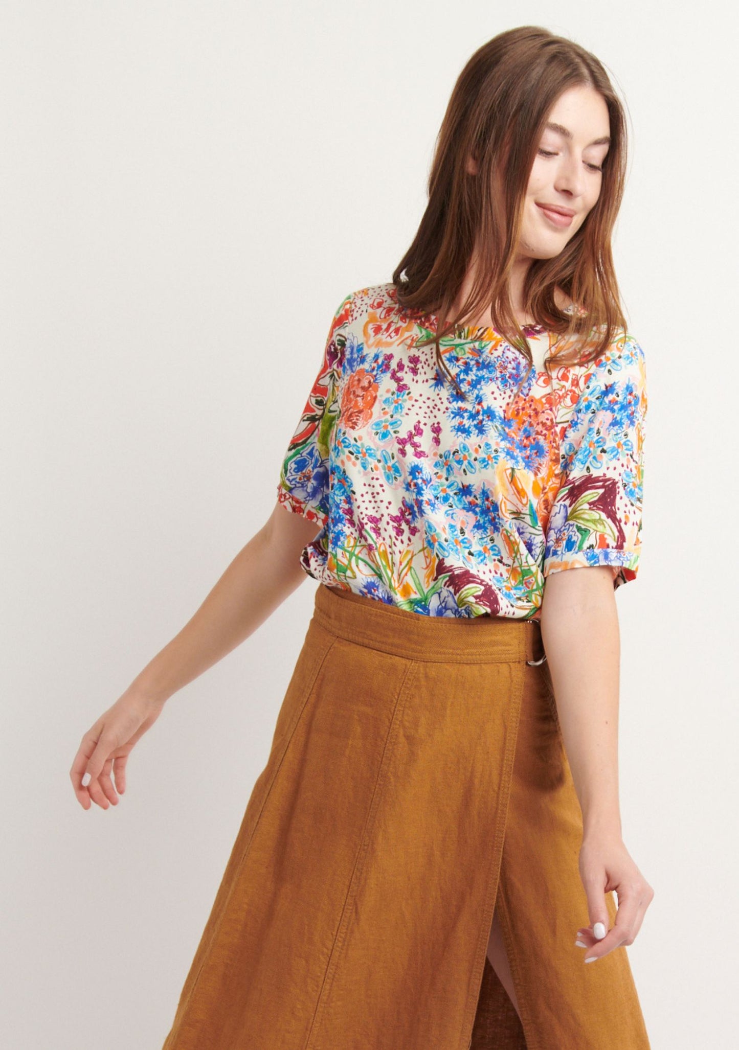 BLOUSE TOPSI GARDEN MULTICOLORE