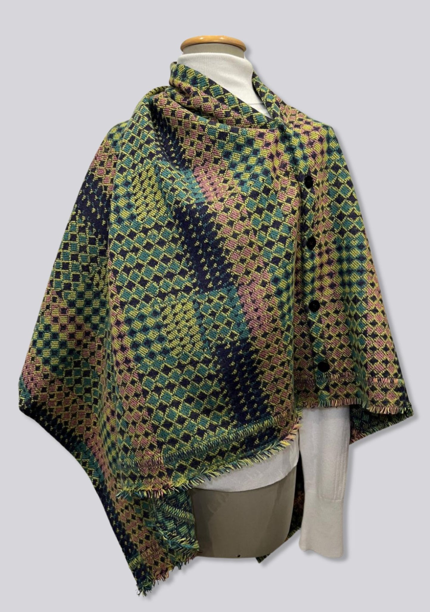 PONCHO FAIENCE ANIS