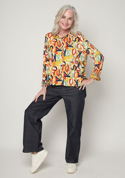 CHEMISIER CHELO ALPHABET ECRU