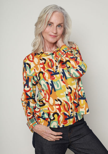 CHEMISIER CHELO ALPHABET ECRU