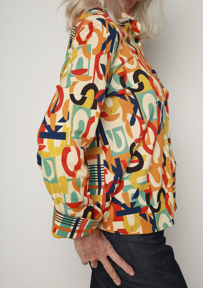 CHEMISIER CHELO ALPHABET ECRU