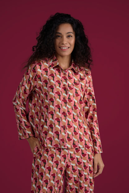 CHEMISIER CHELO BATTLE ROSE