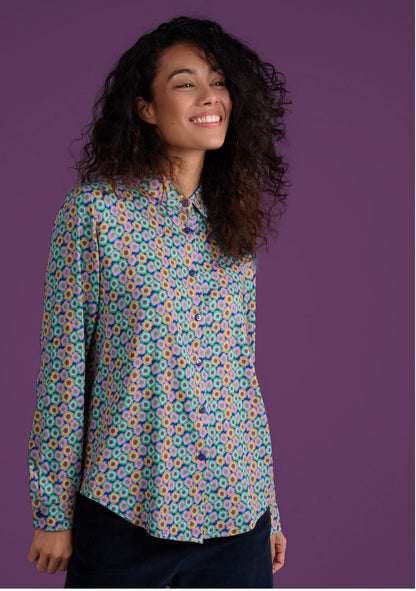 CHEMISE CHERIE FLOWERPOWER MULTICOLORE