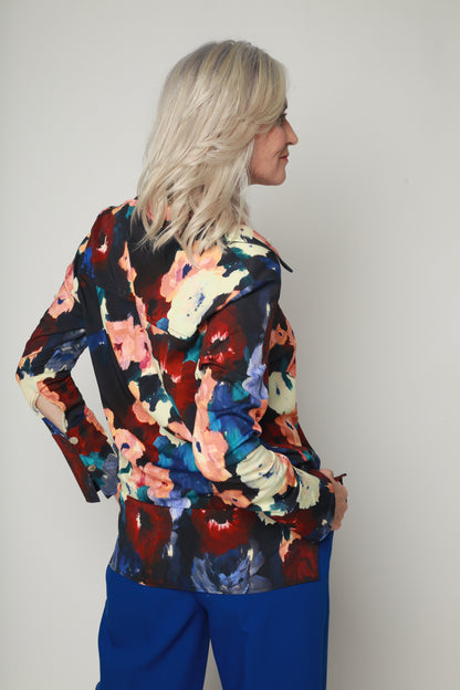CHEMISIER CHERA FLEURS DHIVER CORAIL