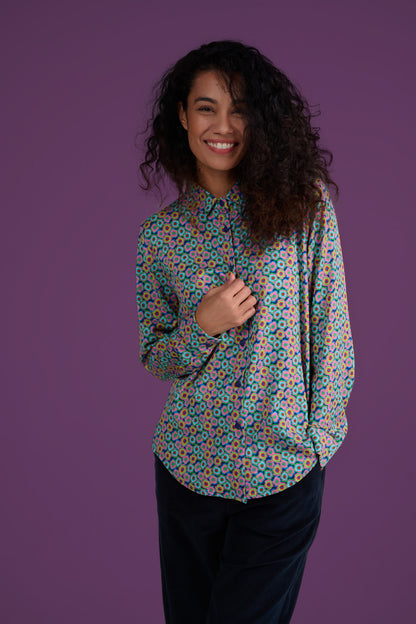 CHEMISE CHERIE FLOWERPOWER MULTICOLORE