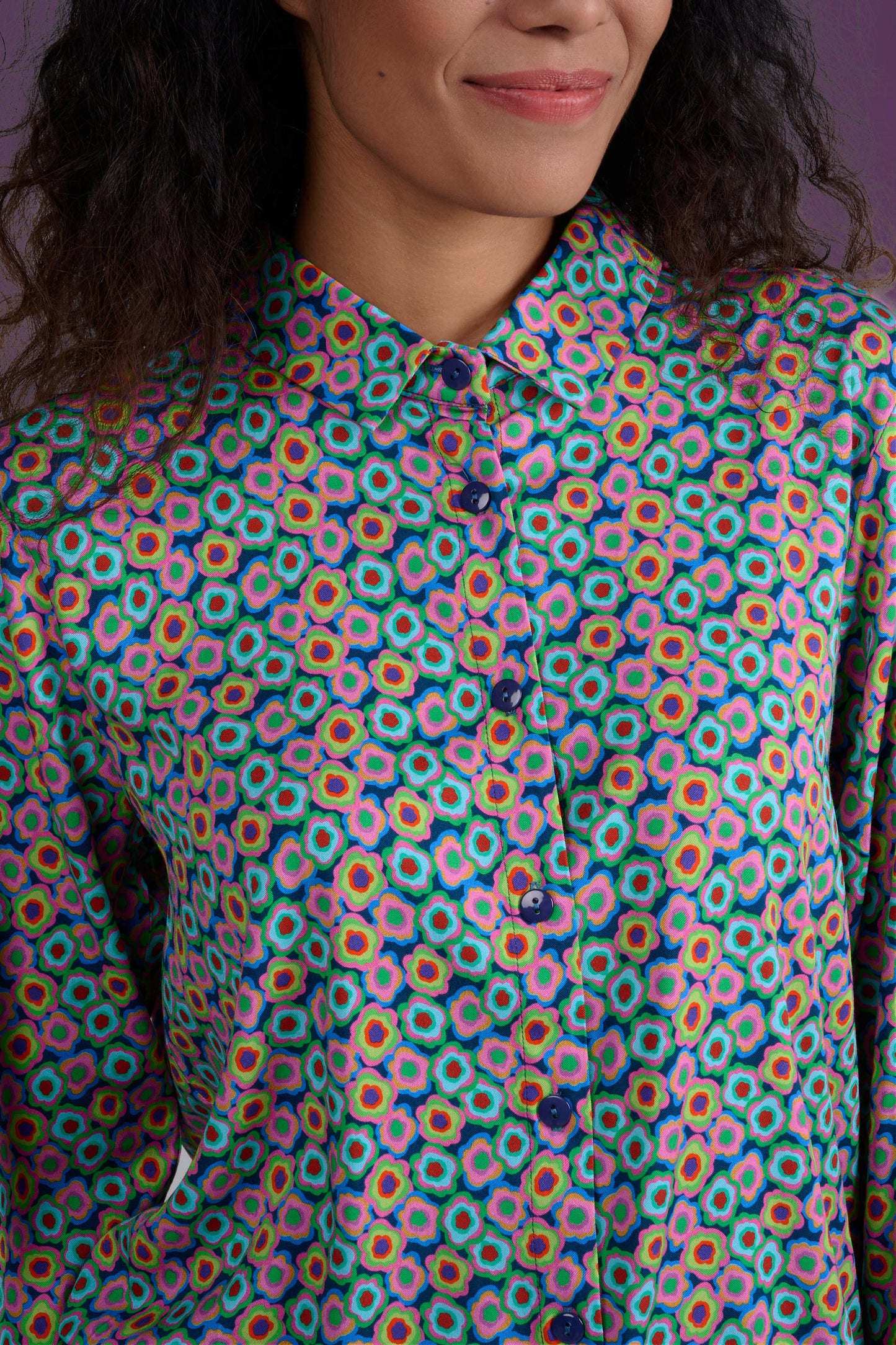 CHEMISE CHERIE FLOWERPOWER MULTICOLORE