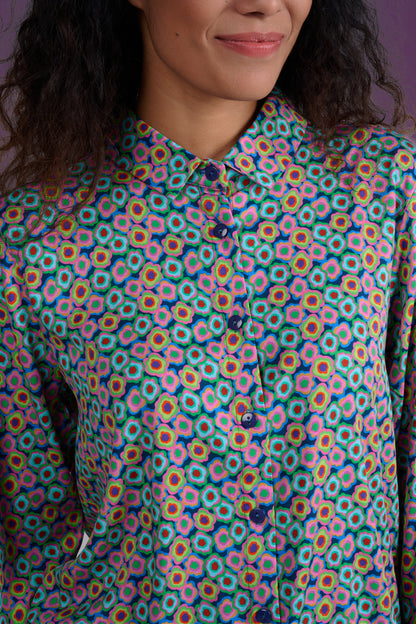 CHEMISE CHERIE FLOWERPOWER MULTICOLORE