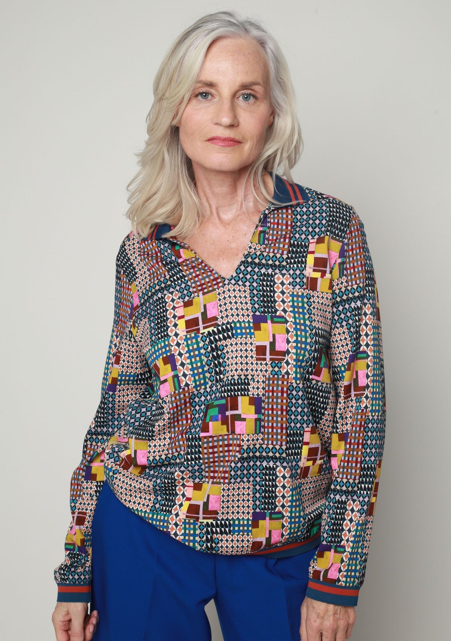 BLOUSE CHOLO MOSAIQUE MULTICOLORE