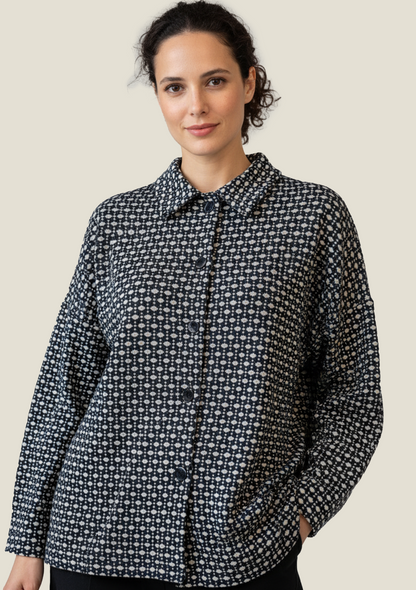 CHEMISE CIRIL POIS MARINE