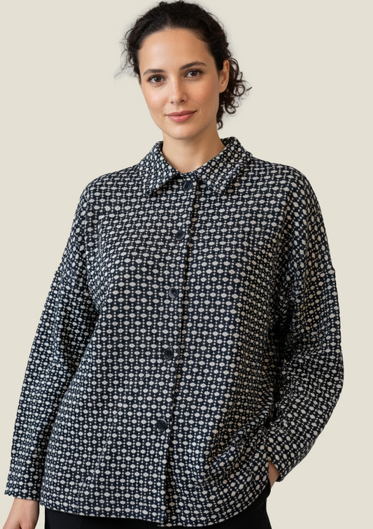 CHEMISE CIRIL POIS MARINE