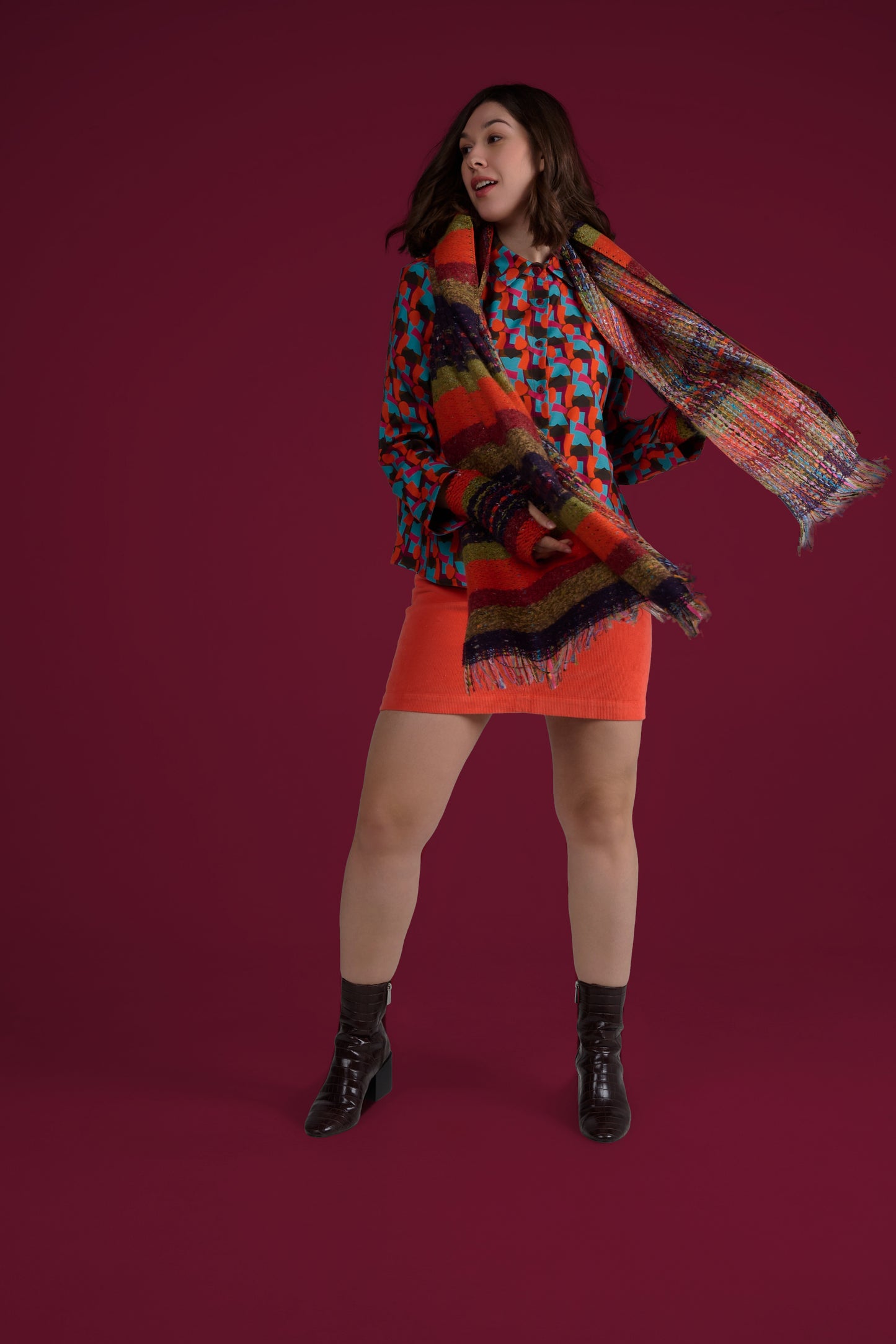 ÉTOLE RAYURES ORANGE