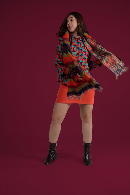 ÉTOLE RAYURES ORANGE