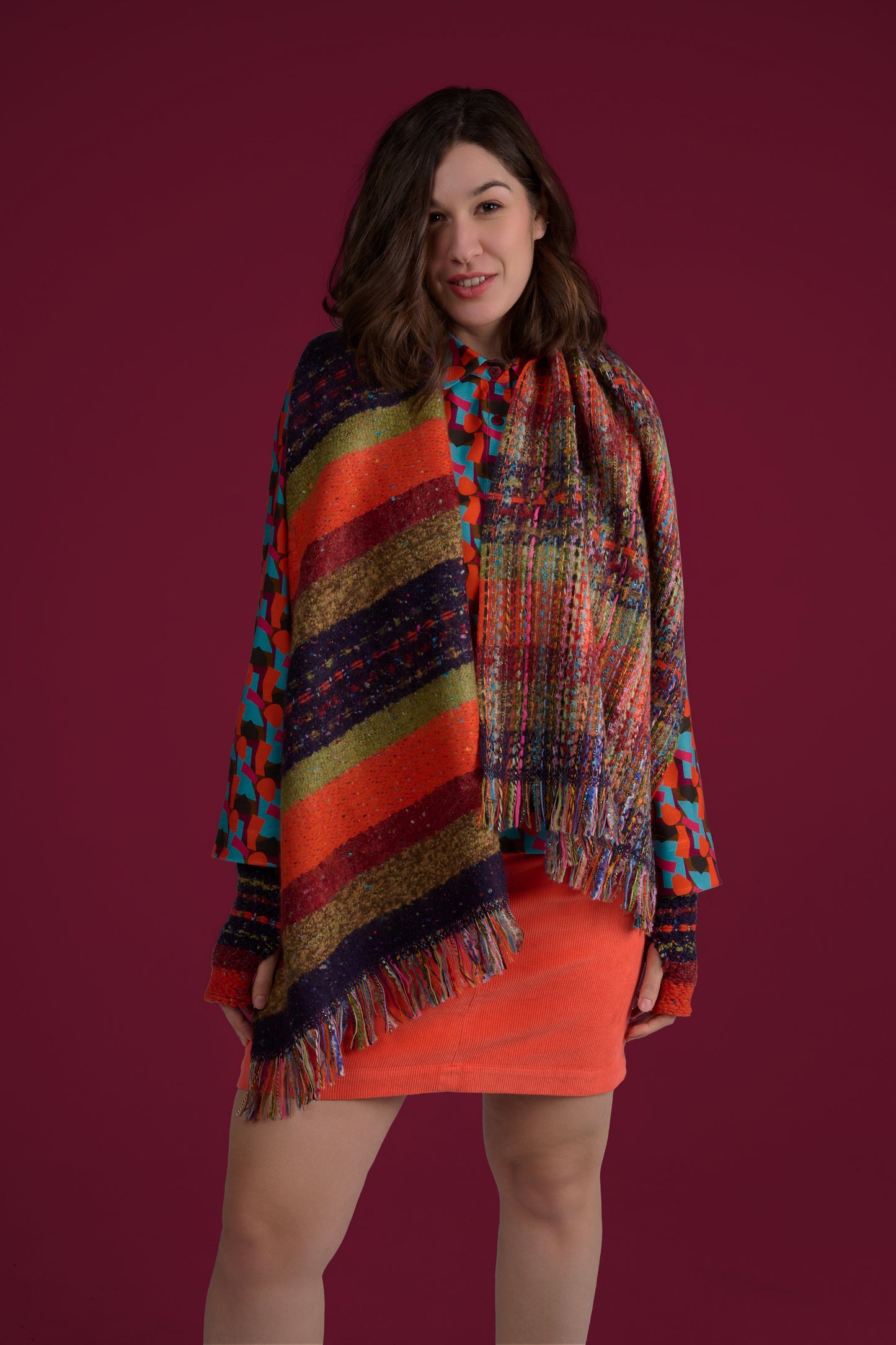 ÉTOLE RAYURES ORANGE