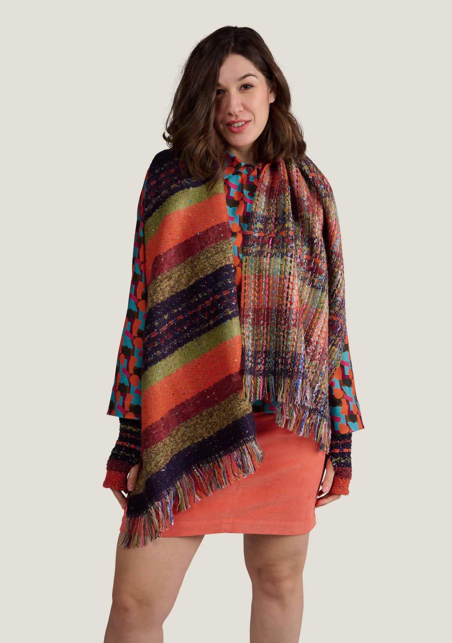 ÉTOLE RAYURES ORANGE