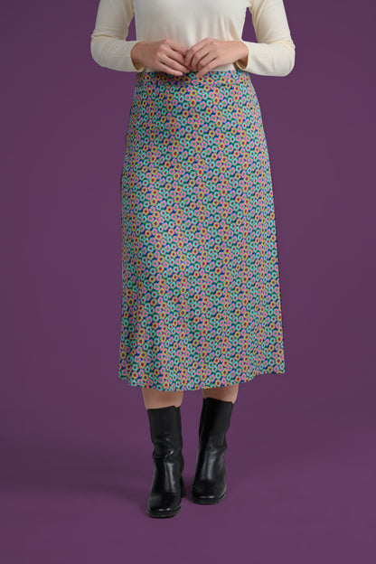 JUPE JINOL FLOWERPOWER MULTICOLORE