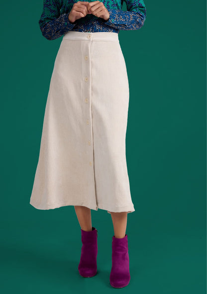 JUPE JINOU VELOURS ECRU