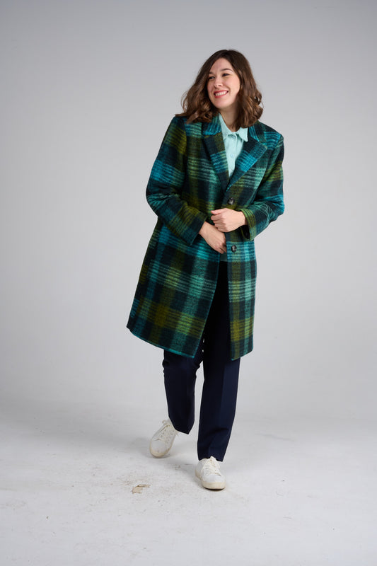 MANTEAU MALO CARREAUX VERT