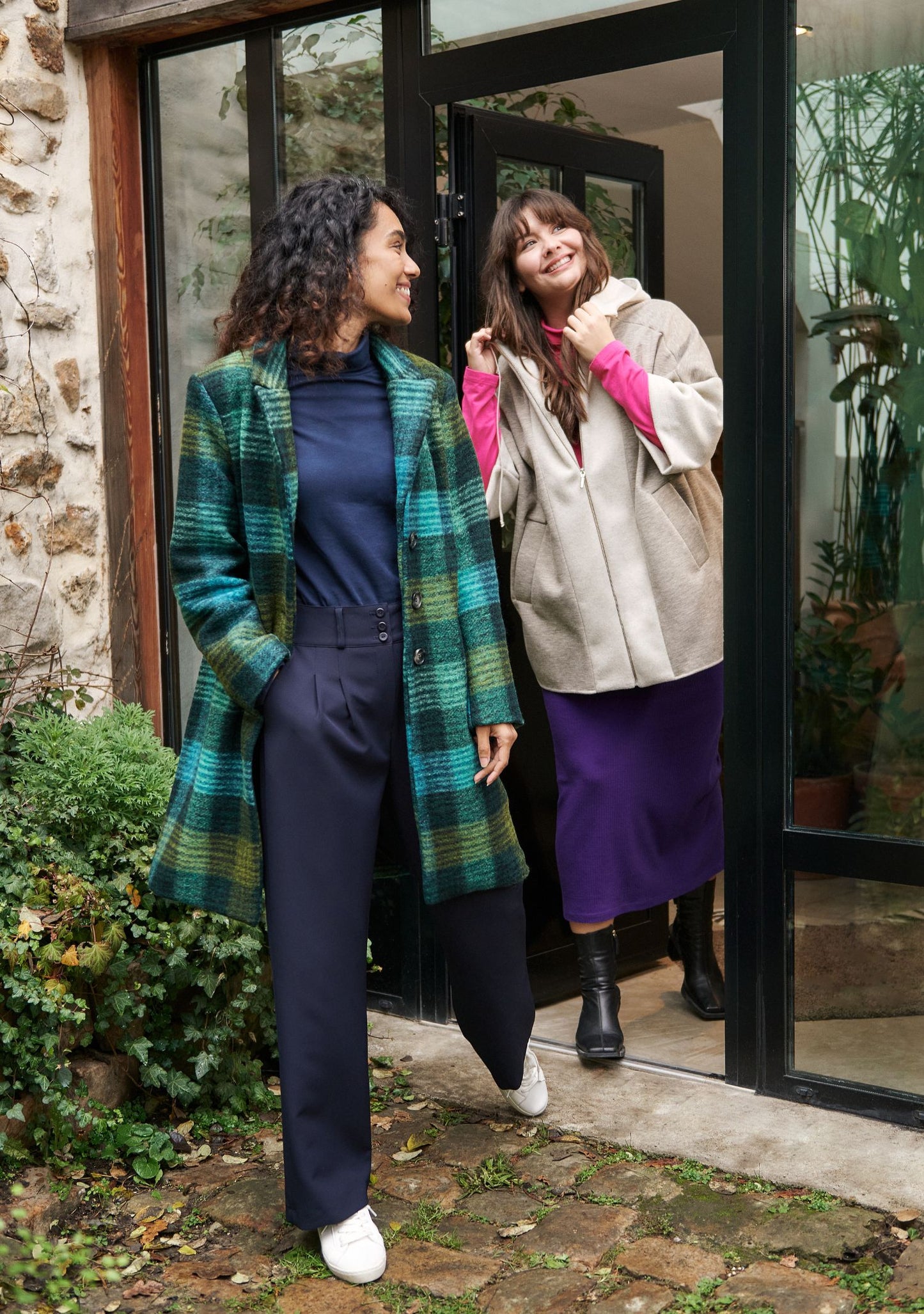 MANTEAU MALO CARREAUX VERT